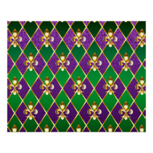 Schmuckhintergrund Mardi Gras Poster