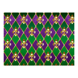 Schmuckhintergrund Mardi Gras Poster