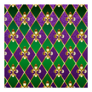 Schmuckhintergrund Mardi Gras Poster