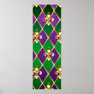 Schmuckhintergrund Mardi Gras Poster