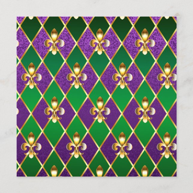 Schmuckhintergrund Mardi Gras Programm (Vorderseite)