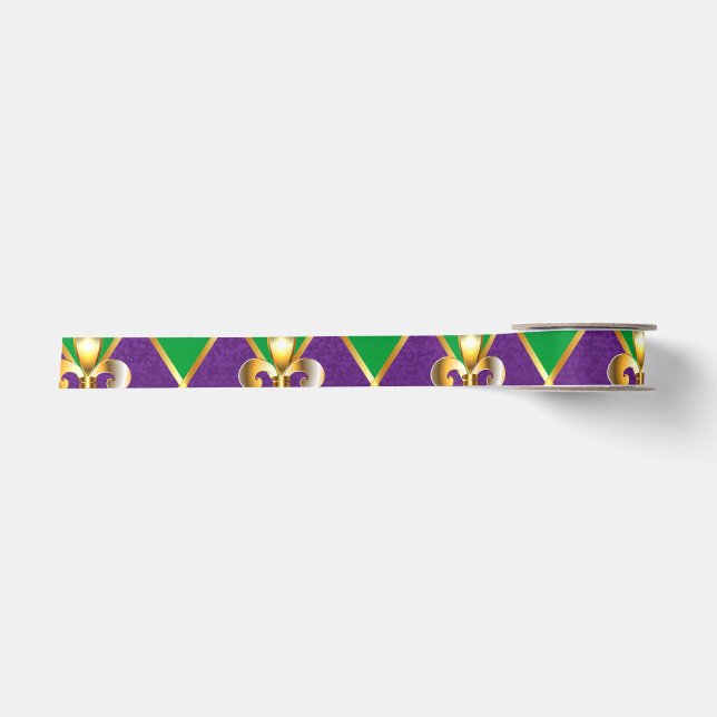 Schmuckhintergrund Mardi Gras Satinband (Vorderseite)