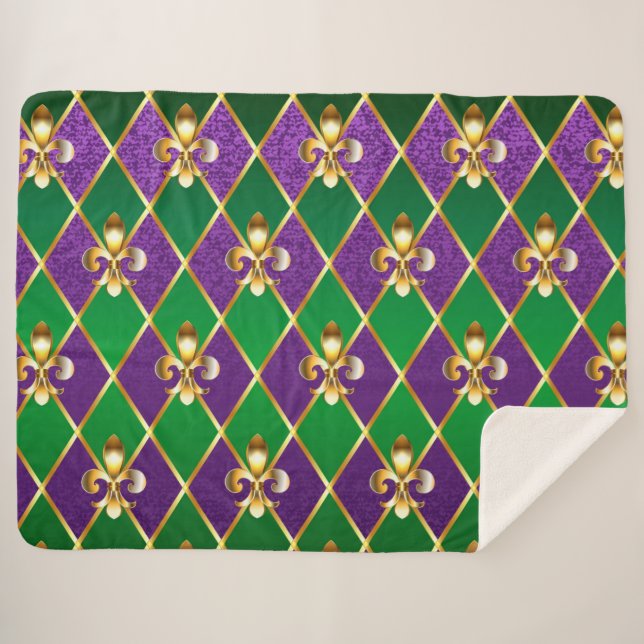 Schmuckhintergrund Mardi Gras Sherpadecke (Vorderseite (Horizontal))