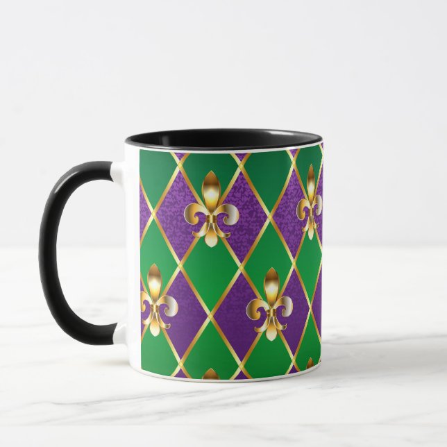 Schmuckhintergrund Mardi Gras Tasse (Links)