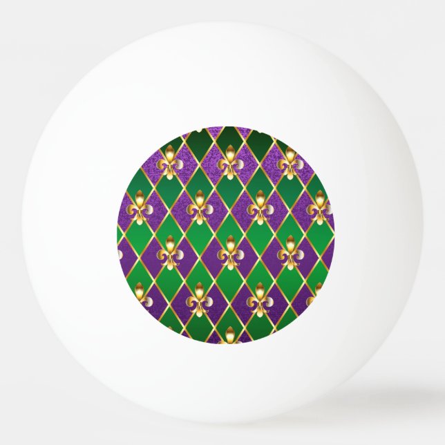 Schmuckhintergrund Mardi Gras Tischtennisball (Vorderseite)