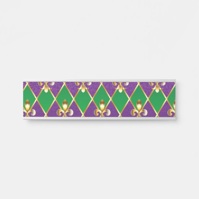 Schmuckhintergrund Mardi Gras Türschild (Vorderseite )