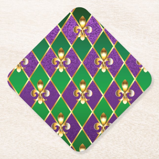 Schmuckhintergrund Mardi Gras Untersetzer (Vorderseite)