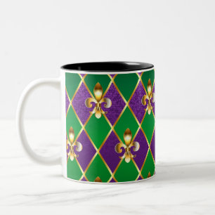 Schmuckhintergrund Mardi Gras Zweifarbige Tasse