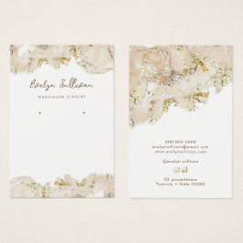 Schmuckkarte aus beigem Marmor