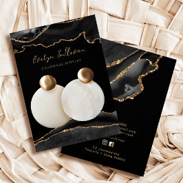 Schmuckkarte aus schwarzem und goldenem Gold