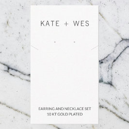 Schmuckkarte für das Set Earring & Necklace Begleitkarte