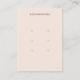 Schmuckkarte in Rosa Visitenkarte