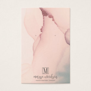 Schmuckkarte mit abstraktem Rosa Ohrring