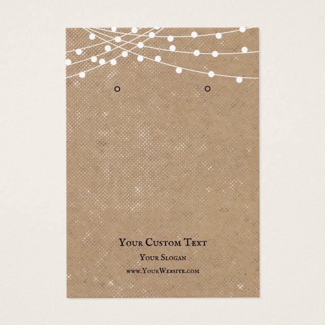 Schmuckkarte, rustikale String-Lichter (Vorderseite)