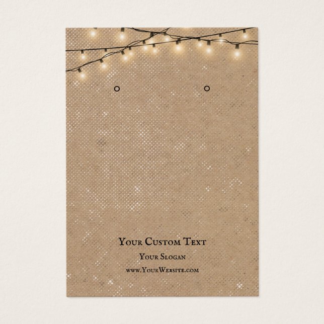 Schmuckkarte, rustikale String-Lichter (Vorderseite)