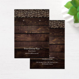 Schmuckkarte, rustikale String-Lichter