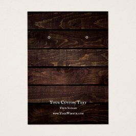 Schmuckkarte, rustikales dunkles Holz