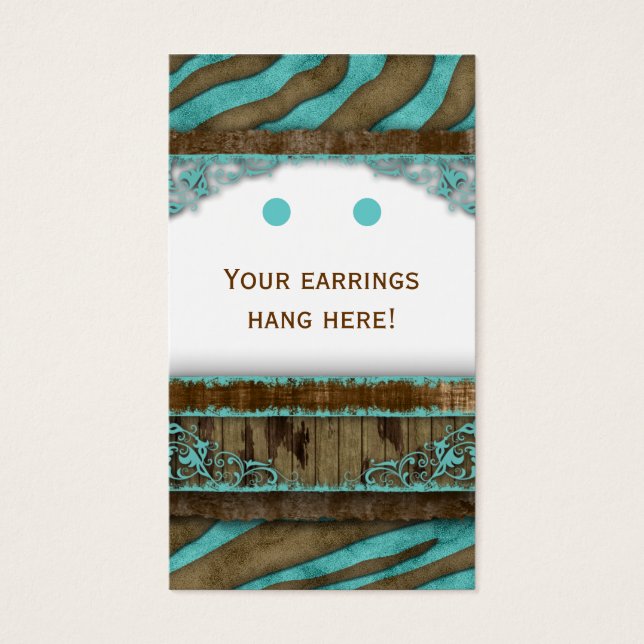 Schmuckkarten Niedlicher Zebra-Western (Vorderseite)