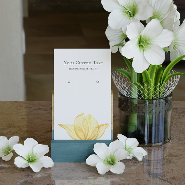 Schmuckkarton der pastellgelben Blume Visitenkarte (Von Creator hochgeladen)