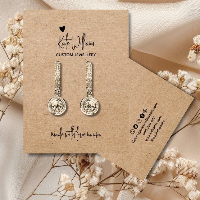 Schmuckkarton für Heart Kraftpapier Ohrring Visitenkarte (Von Creator hochgeladen)