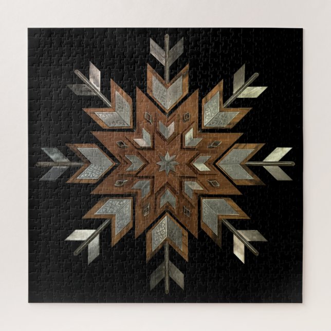 Schmuckkasten Tigerwood mit geätztem Stahl (Vertikal)