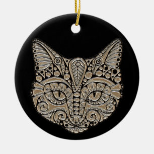 Schmuckkatzenschmuck in Keramik Ornament