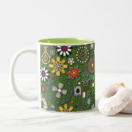 Schmuckschätze grün zweifarbige tasse