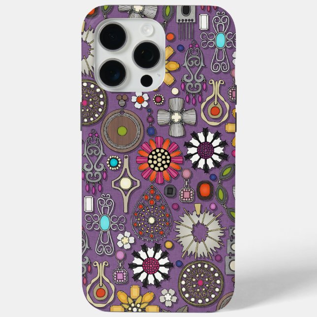 Schmuckschätze lila Case-Mate iPhone hülle (Rückseite)