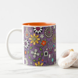 Schmuckschätze lila zweifarbige tasse