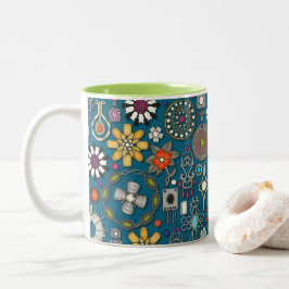 Schmuckschätze pacock blau zweifarbige tasse