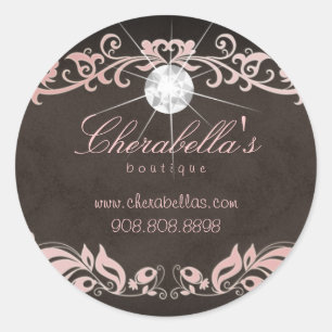 Schmucksticker aus Salon Wellness-Center Diamantpi Runder Aufkleber