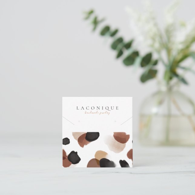 Schmuckstück | ABSTRAKT | Leopard  Quadratische Visitenkarte (Stehend Vorderseite)