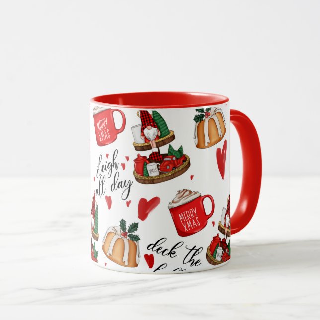 Schmückt Die Hallen Tasse (VorderseiteRechts)