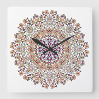 Schmückt Tazhib der persischen Kunst an~ordnen sie Quadratische Wanduhr