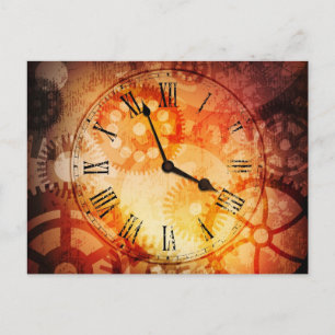 schmuddelige Uhr Postkarte