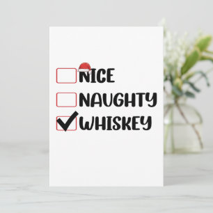 Schmuddelschicker Whiskey-Weihnachtsmann-Weihnacht Einladung