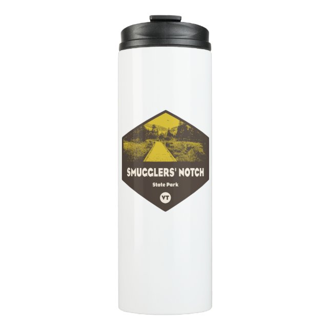 Schmuggler-Notch-Staat Park Vermont Thermosbecher (Vorderseite)