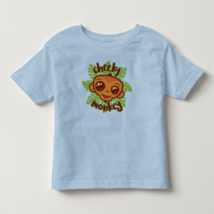 Schmuseaffe Süße Cartoon-Primate-Zeichnung Kleinkind T-shirt