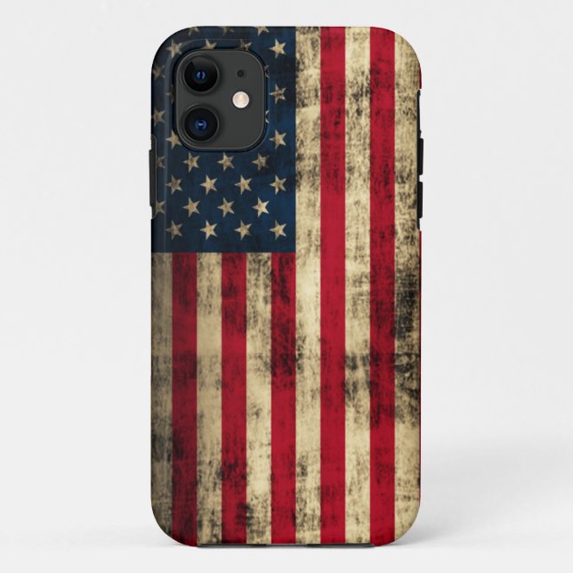 Schmutz-amerikanische Flagge Case-Mate iPhone Hülle (Rückseite)