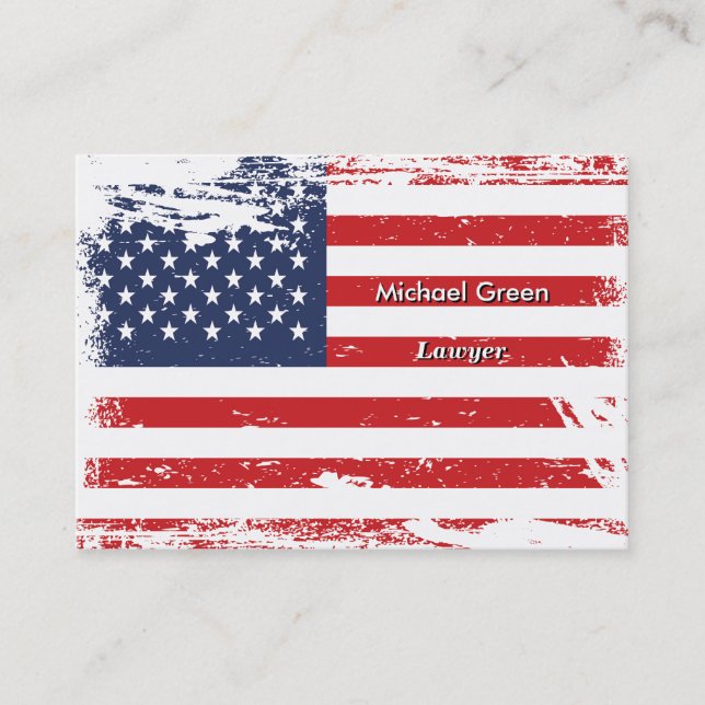Schmutz-amerikanische Flagge Visitenkarte (Vorderseite)