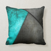 Schmutz-Aquarell und Metallplatten| Wurf Kissen