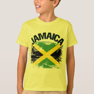 Schmutz-Art-Jamaika-Flaggen-Entwurf T-Shirt
