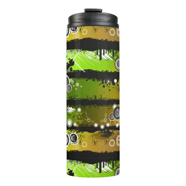 Schmutz-Art-Musik-Fahne Thermosbecher (Vorderseite)