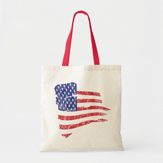 SCHMUTZ-ART-US-FLAGGE TRAGETASCHE (Vorne)