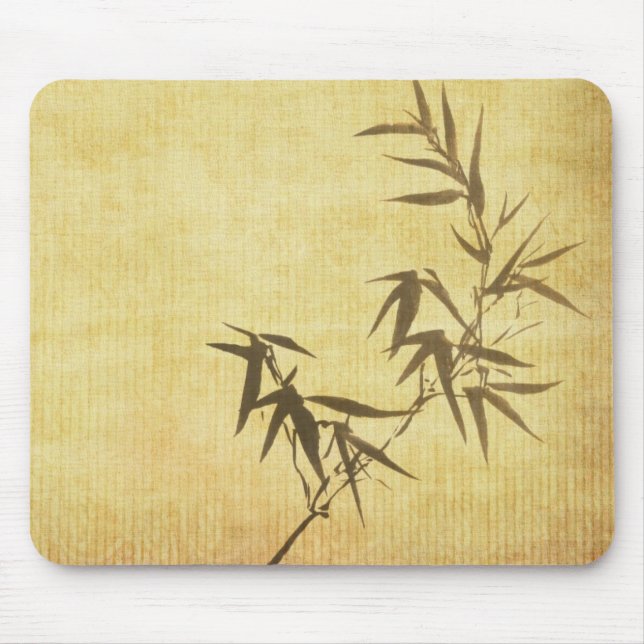 Schmutz befleckter Bambuspapierhintergrund Mousepad (Vorne)
