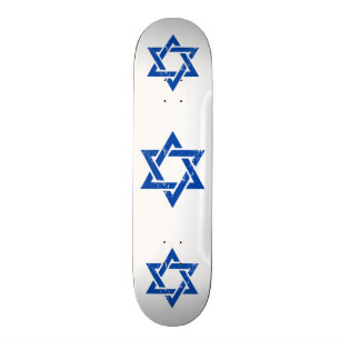 Schmutz-blauer Davidsstern Skateboard
