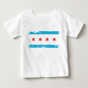 Schmutz-Chicago-Flagge Baby T-shirt