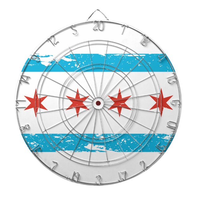 Schmutz-Chicago-Flagge Dartscheibe (vorne)