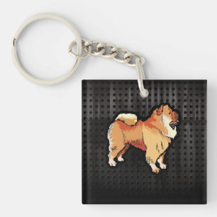Schmutz-Chow-Chow Schlüsselanhänger