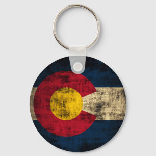 Schmutz-Colorado-Flagge Schlüsselanhänger